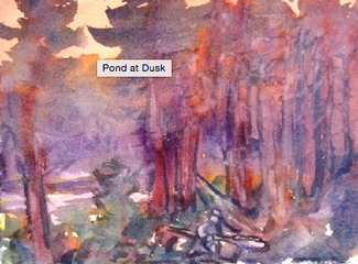 "Pond at Dusk" (1996). Don Wynn. 