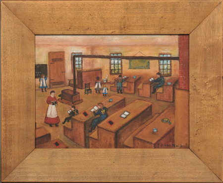 "Schoolroom" (1960) Edna West Teall. The Adirondack Muesum