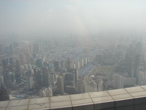 A smoggy view from a high-rise building in Shanghai<br />Photo: Photo: Randall Telfer