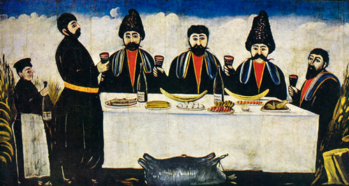 Traditional supra, a special feast that typically involves khinkali