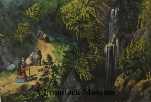 Currier & Ives. "A Mountain Ramble." Hand-colored lithograph. n.d. From the Adirondack Museum.
