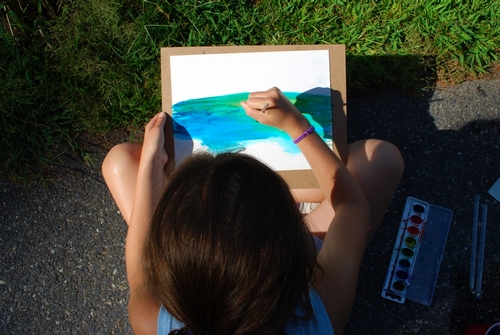 Painting "en plan aire" (in the open air)